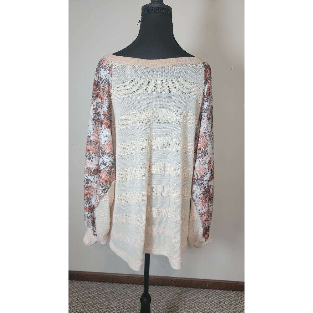 Ces Femime Women's Large Blouse‎ w/ Puff Sleeves Boho - Picture 2 of 6